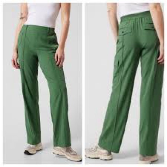 Athleta Vienna Cargo Pant Green SZ 8 - Picture 2 of 2